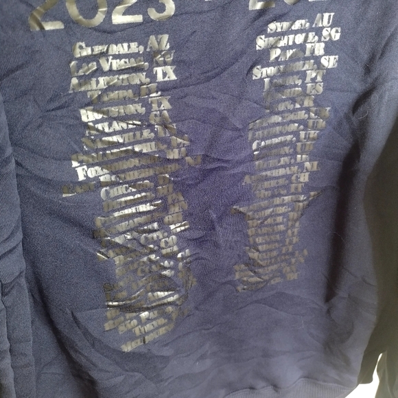 Taylor Swift Eras Tour Navy Blue Crew Neck Sweatshirt Sz 2Xl - Picture 7 of 9